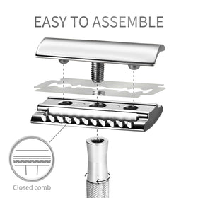 Bambaw Double Edge Safety Razor with 5 stainless-steel blades