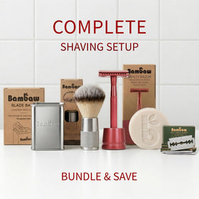 Bambaw double edged razor with wax paper wrapped blades