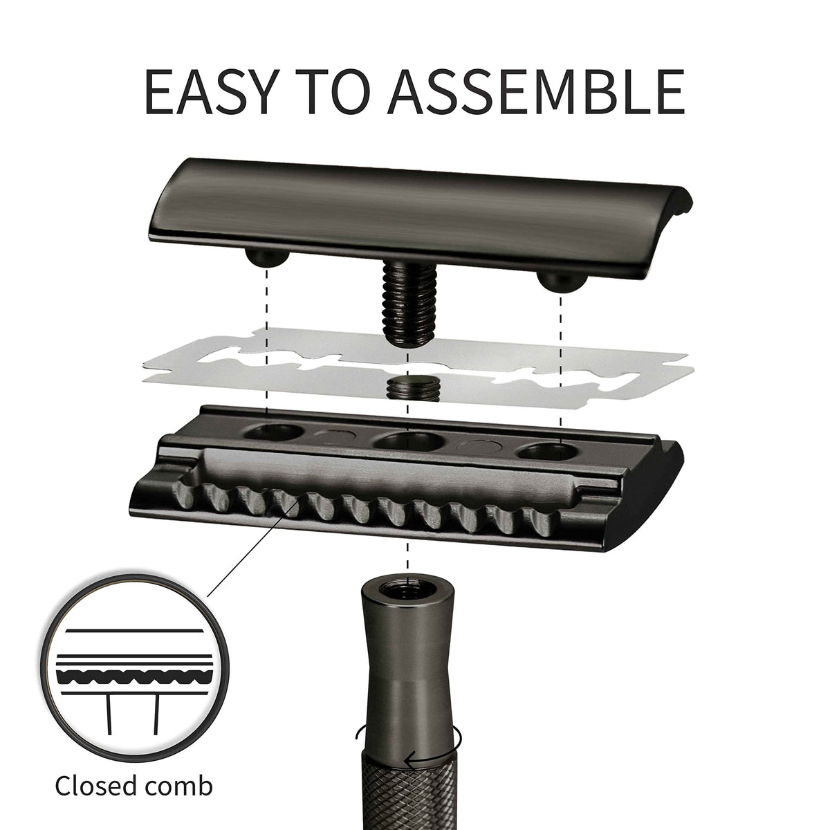 Bambaw razor stand with double edge safety razor