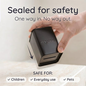 Bambaw Safety Razor Blade Disposal Container compact size on a shelf