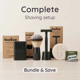 Bambaw Safety Razor Blade Disposal Container with recycling information