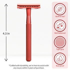 Bambaw safety razor with five stainless steel blades