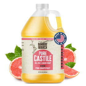 BAMBOO AND BIRCH Pure Castile Soap Liquid 64 oz front view