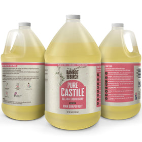 BAMBOO AND BIRCH Pure Castile Soap Liquid 64 oz side view