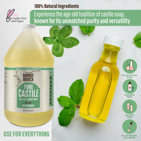 Bamboo & Birch Pure Castile Soap Liquid Peppermint usage scenario in kitchen