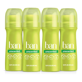 Ban Invisible Roll-On Antiperspirant Deodorant unscented 3.5 oz front view