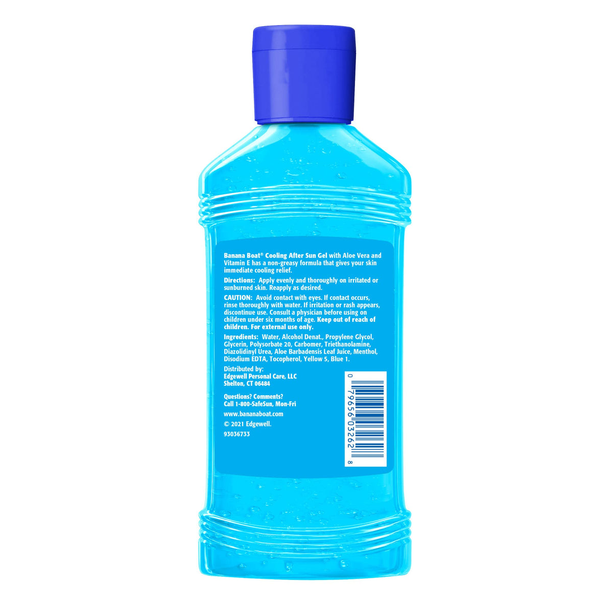 Banana Boat Cooling After Sun Aloe Vera Gel packaging