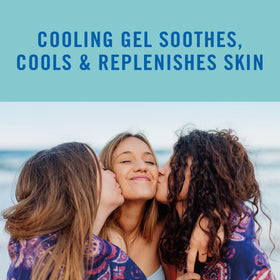 Banana Boat Cooling Aloe Vera Gel with aloe leaf background