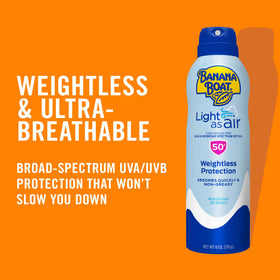 Banana Boat Light As Air Sunscreen Spray SPF 50 back view