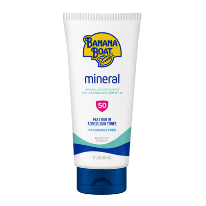 Banana Boat Sensitive Mineral Sunscreen Lotion SPF 50 front view
