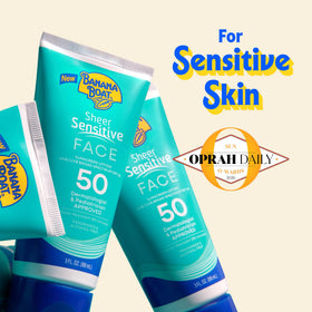 Banana Boat Sheer Sensitive Face Sunscreen Lotion SPF 50 back view