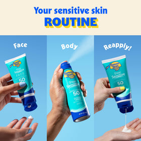 Banana Boat Sheer Sensitive Face Sunscreen Lotion SPF 50 lifestyle scene