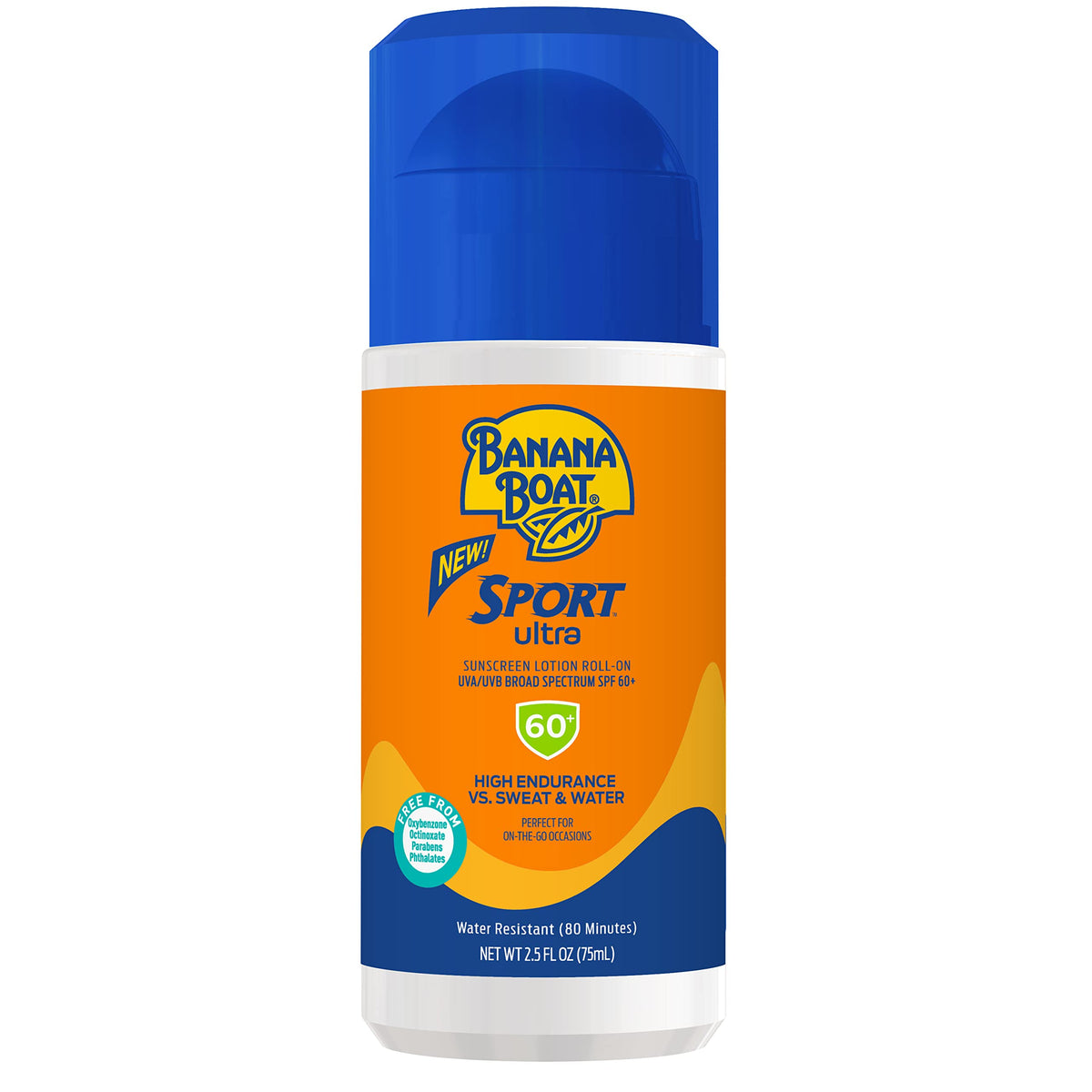Banana Boat Sport Roll-On Sunscreen Lotion SPF 60 front view
