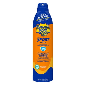 Banana Boat Sport SPF 30 Sunscreen Spray front view, 9.5 oz