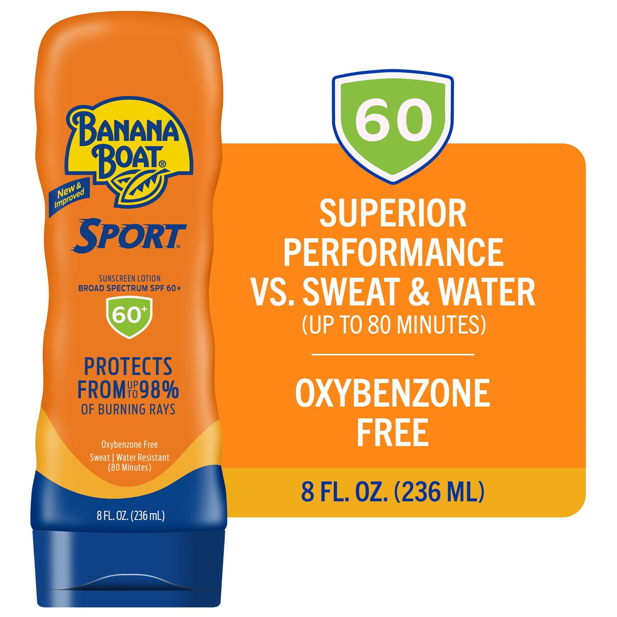 Banana Boat Sport Sunscreen Lotion SPF 60 back view