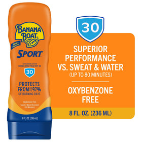 Banana Boat Sport Ultra Lotion Sunscreen SPF 30 bottle side view