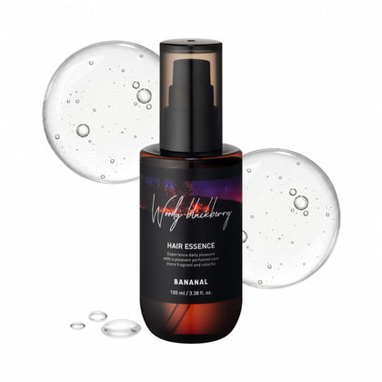 BANANAL 2-in-1 Hair Serum & Perfume Oil front view with Woody Blackberry scent