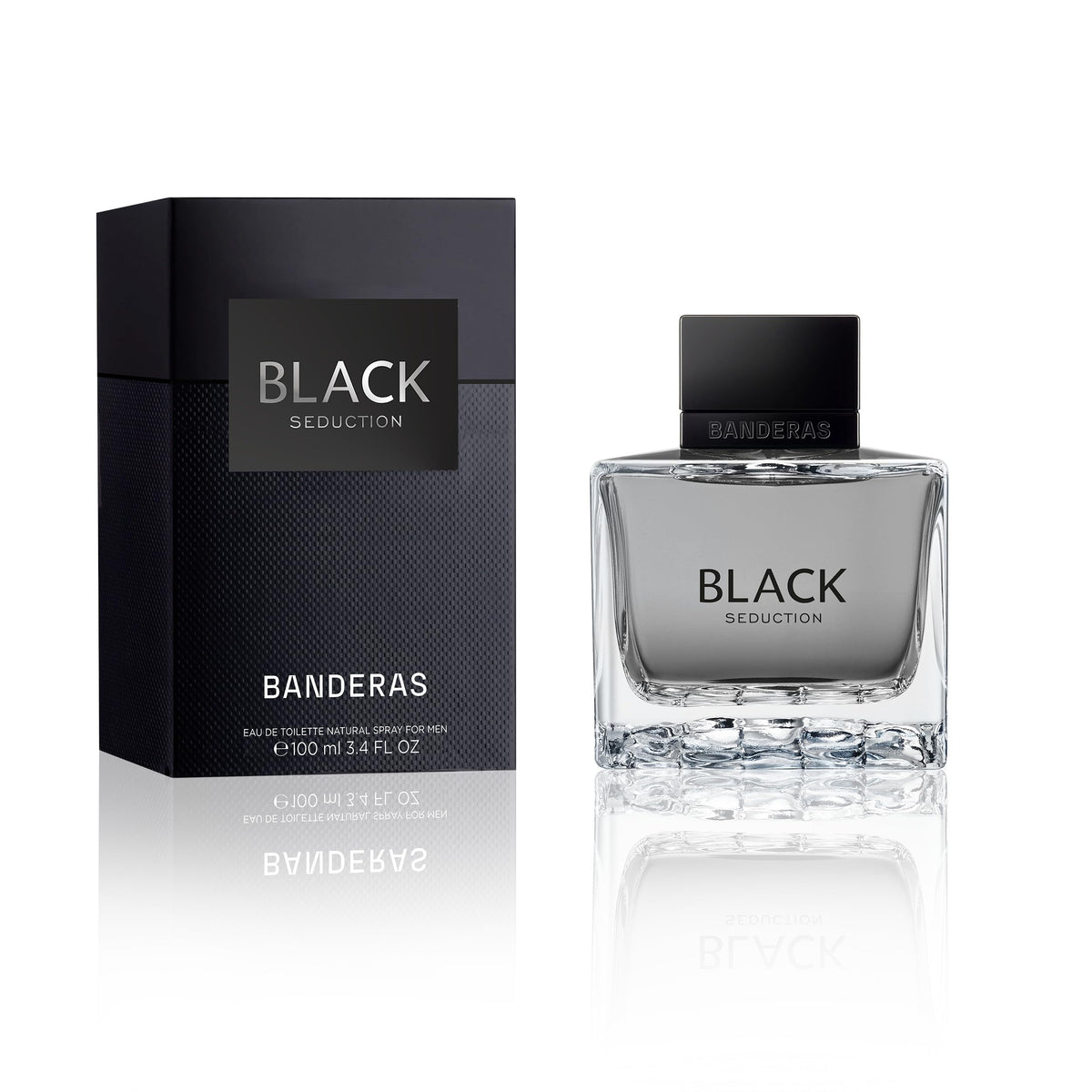 Banderas Seduction In Black Eau de Toilette Spray packaging