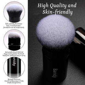 Banidy Kabuki Brush in a travel bag