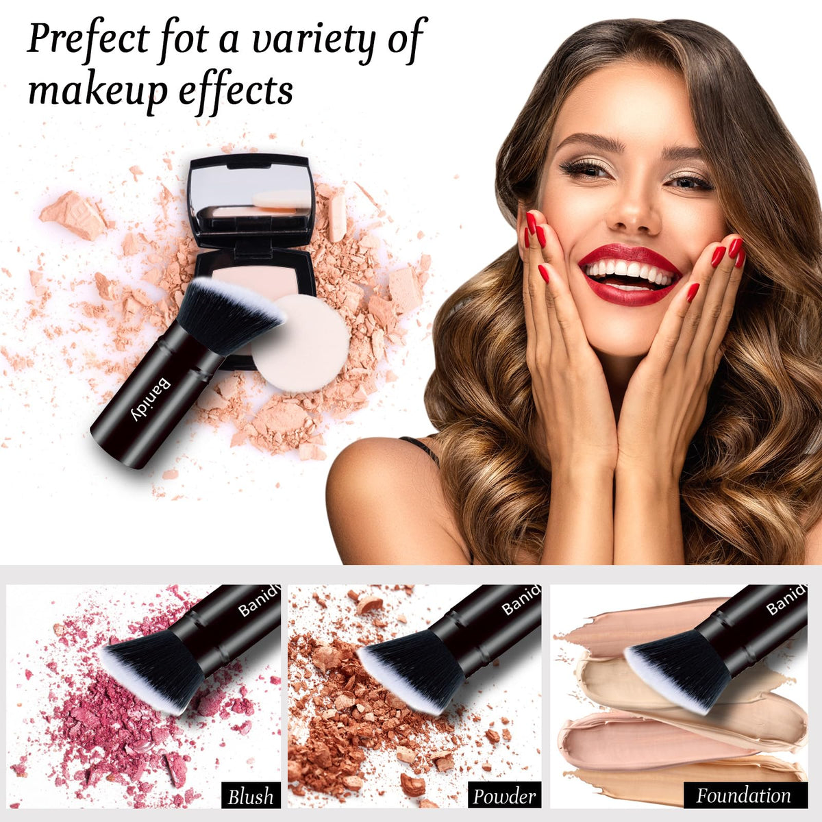 Banidy Kabuki Brush with aluminum tube