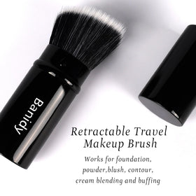 Banidy Retractable Kabuki Brush with protective cap on