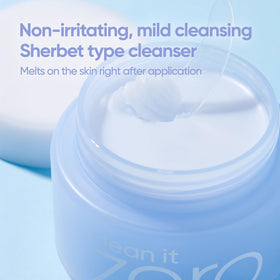 BANILA CO Clean it Zero Calming Cleansing Balm displayed with skincare products