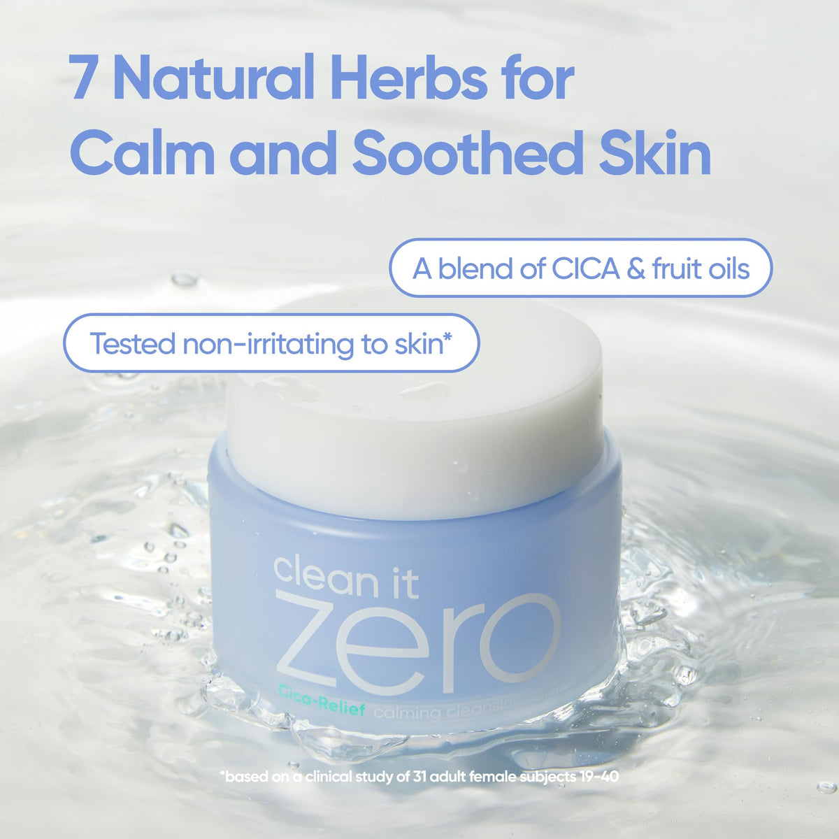 BANILA CO Clean it Zero Calming Cleansing Balm side view showing texture