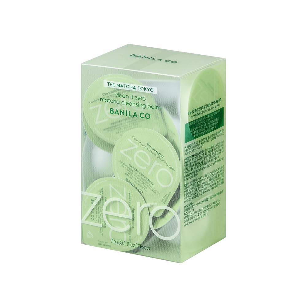 BANILA CO Clean It Zero Matcha Cleansing Balm Travel Kit with 16 blister packs