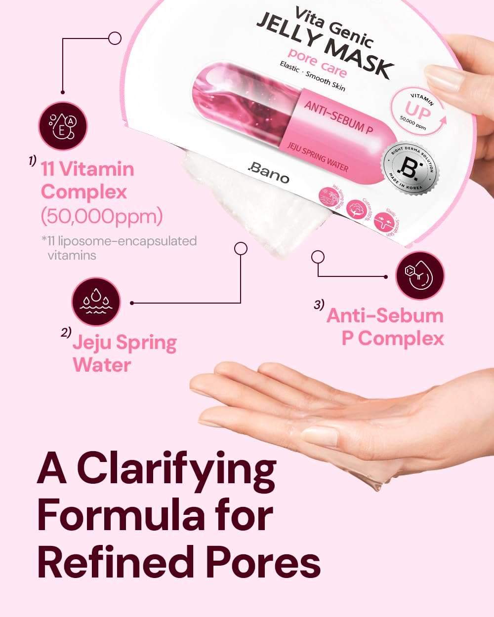 Bano Genic Jelly Pore Care Sheet Mask ingredients list