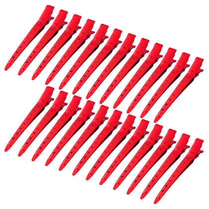 Bantoye 24 Packs Duck Bill Clips in matte red front view