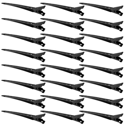 Bantoye Duck Bill Clips 24 pack black metal front view