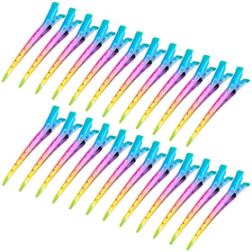 Bantoye Duck Bill Clips 24 Pack in Gradient Rainbow front view