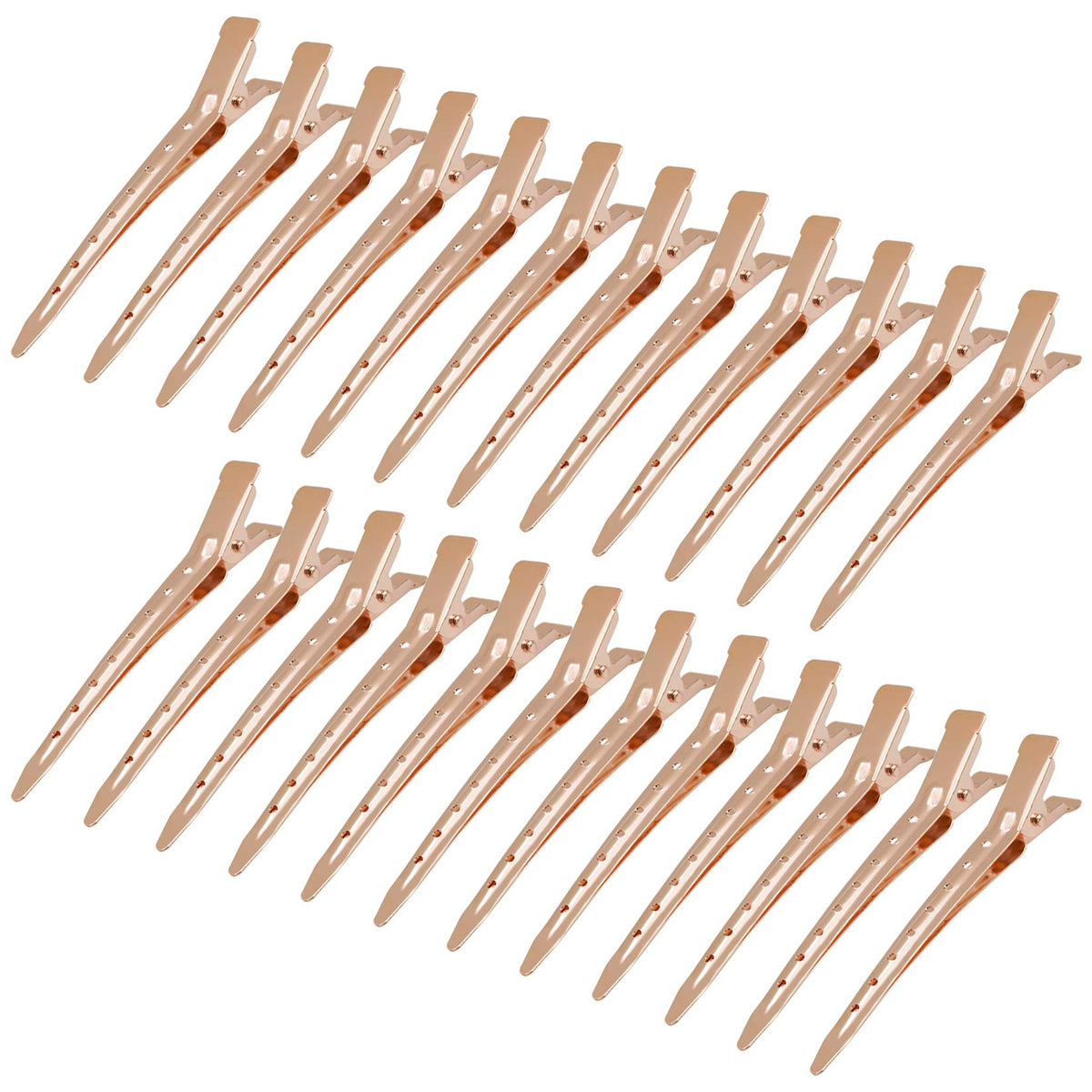 Bantoye Duck Bill Clips 24 Pack in rose gold front view