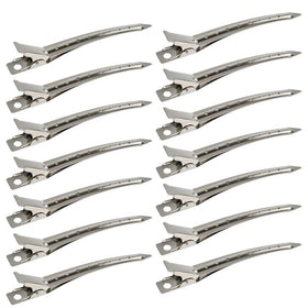 Bantoye Duck Bill Clips 24 pack silver metal front view