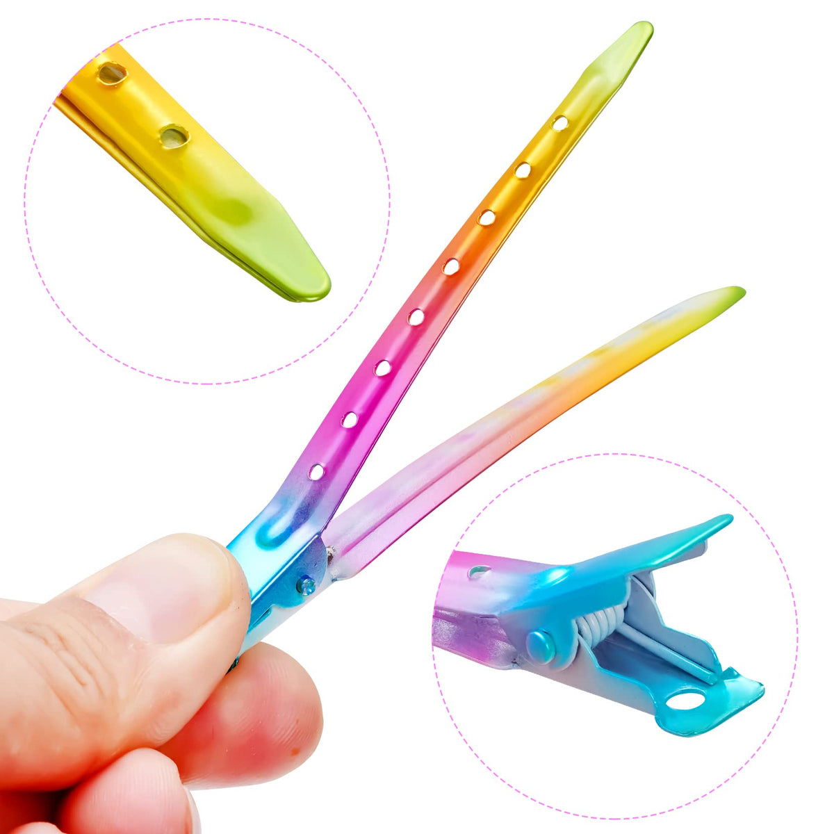 Bantoye Duck Bill Clips arranged in a vibrant gradient