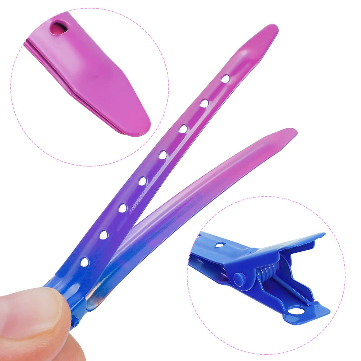 Bantoye Duck Bill Clips in gradient deep blue displayed on a table