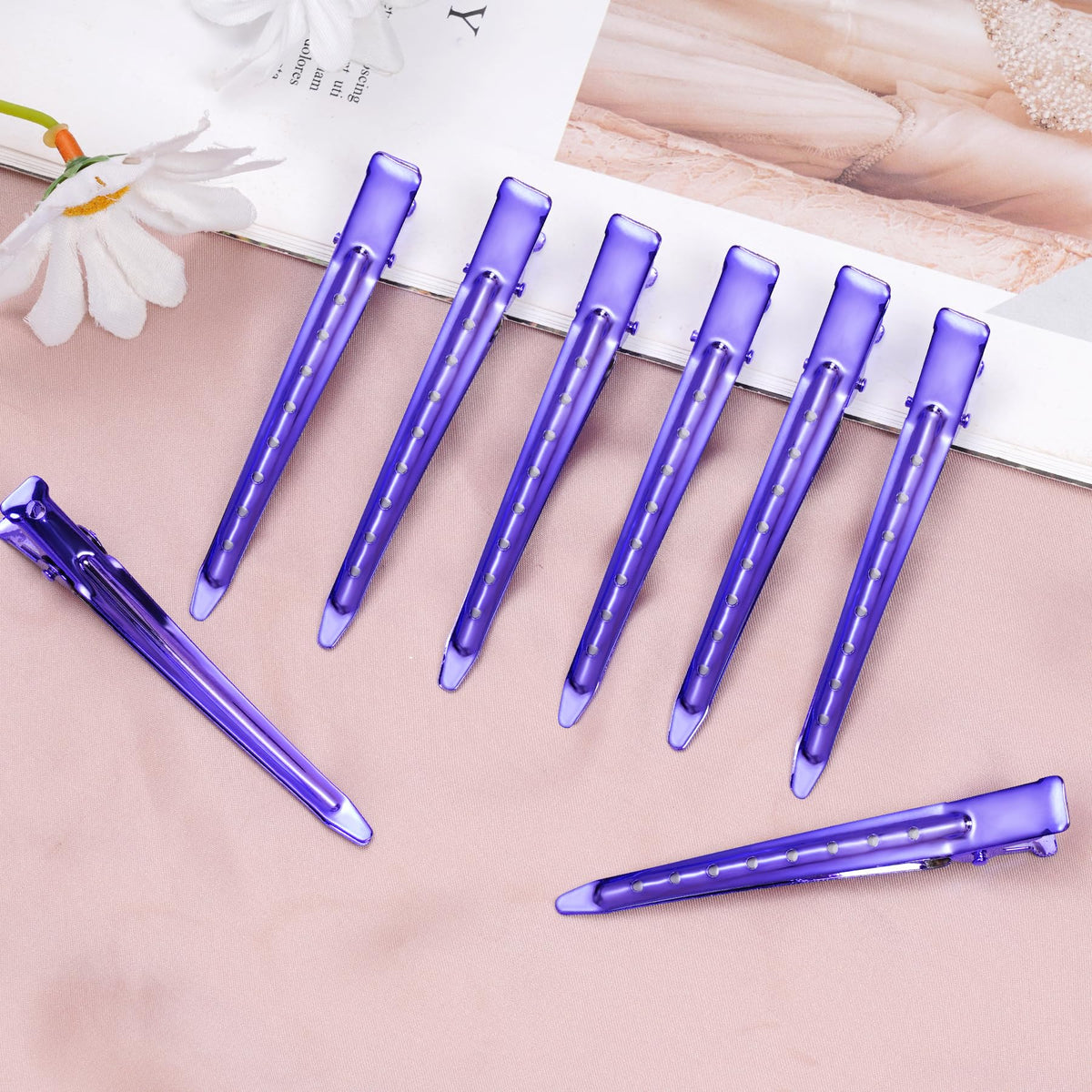 Bantoye Duck Bill Clips vibrant purple colour display