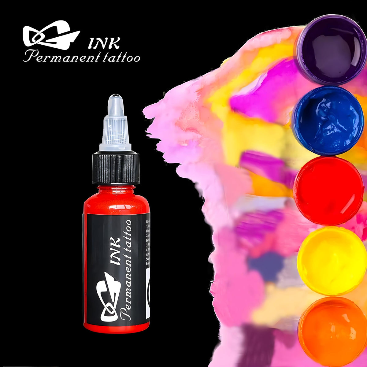 BAODELI Tattoo Ink Set displaying colour mixing