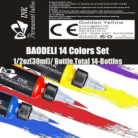 BAODELI Tattoo Ink Set packaging design
