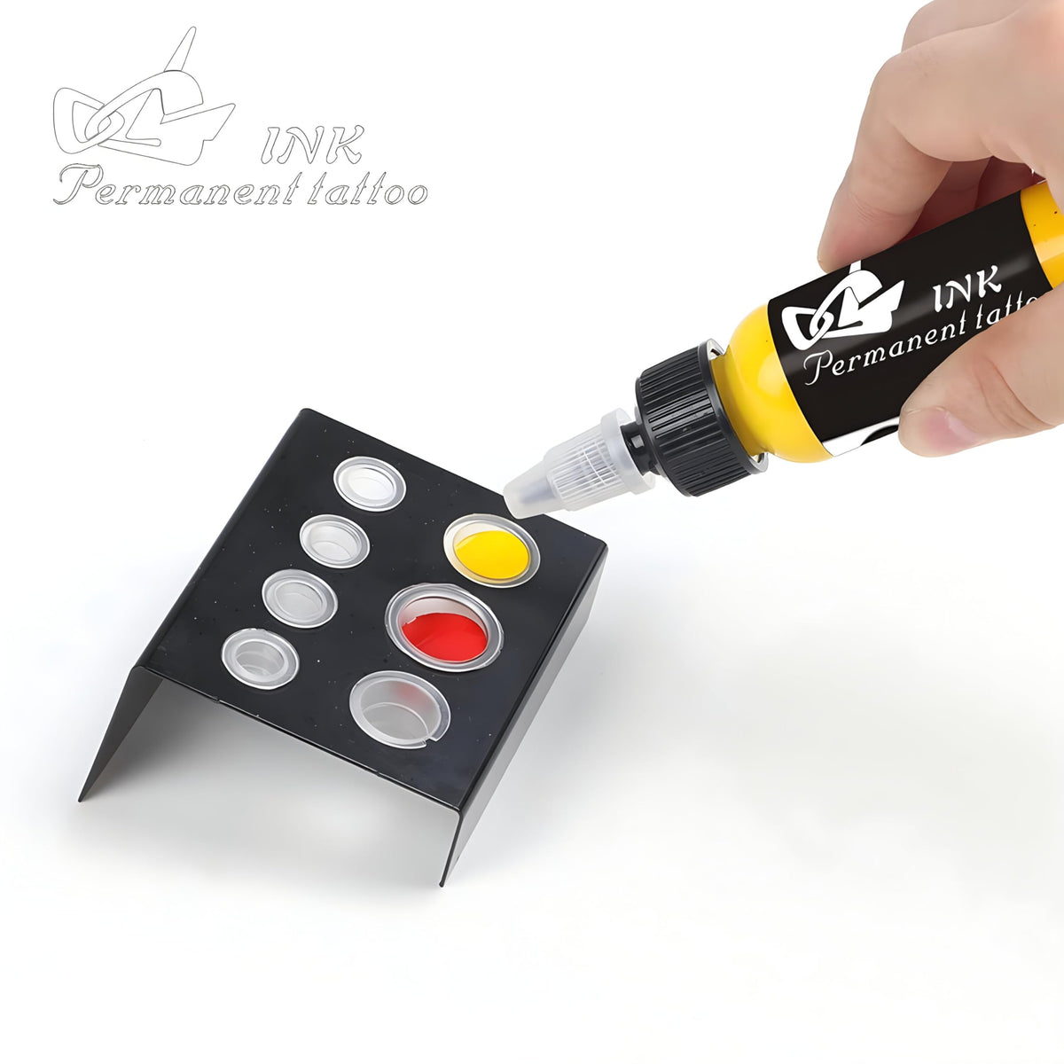 BAODELI Tattoo Ink Set with all bottles arranged