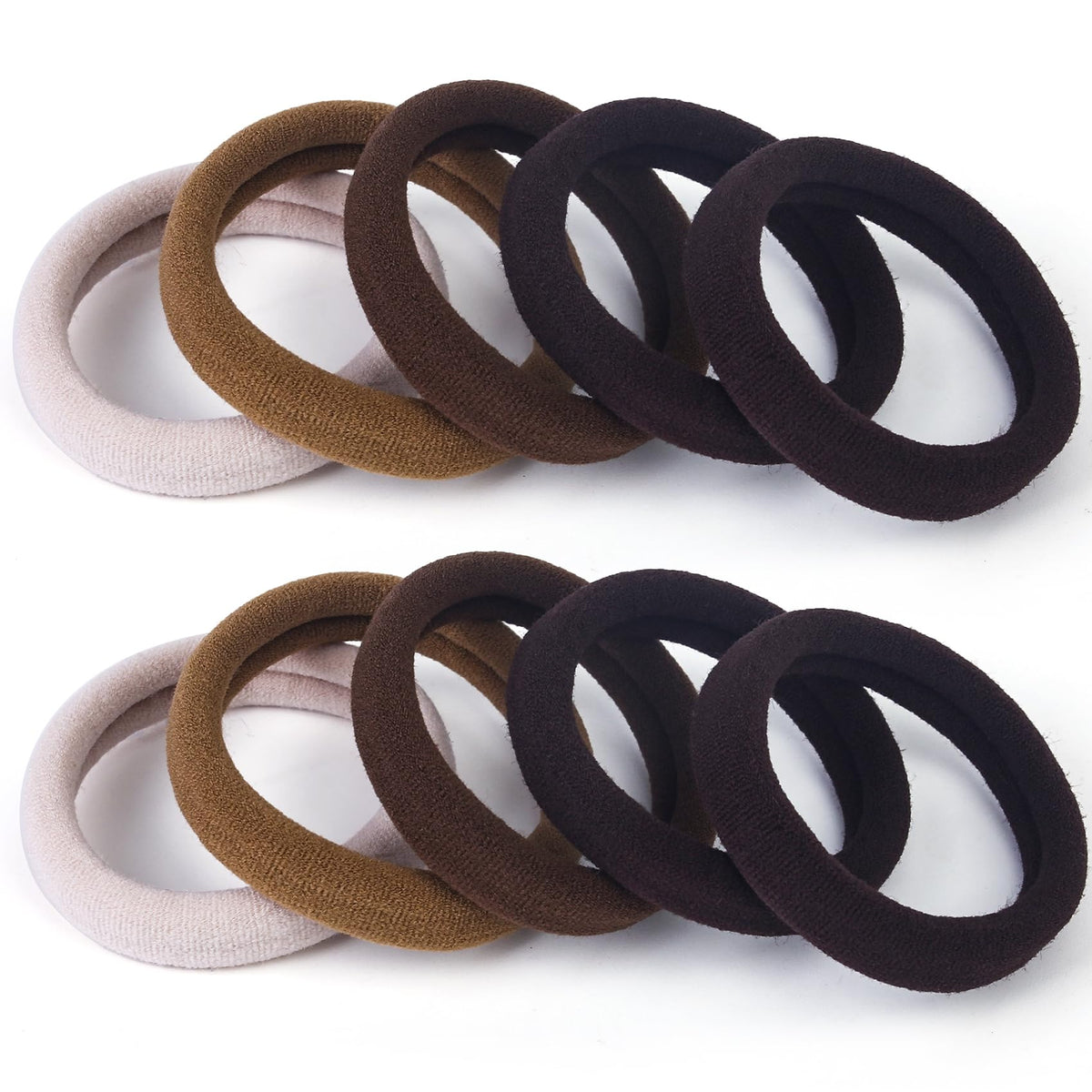 BAOLI Brown Hair Ties 100PCS in a pearly bag