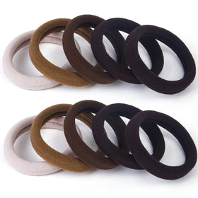 BAOLI Brown Hair Ties 100PCS in a pearly bag