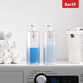 Bar5F Pump Dispenser alongside conditioner bottle