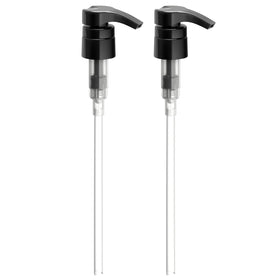 Bar5F Pump Dispenser front view, white with clear tube