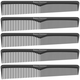 Bardeau Essentials Styling Comb 5 Pack black carbon fiber front view