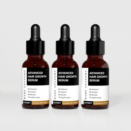 Bare Anatomy Advanced Hair Growth Serum front view with packaging