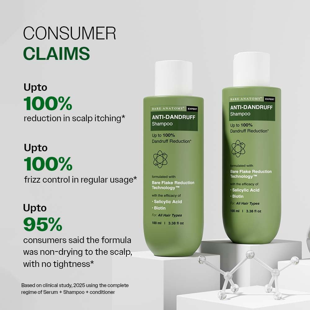 Bare Anatomy Anti Dandruff Shampoo with ingredients list