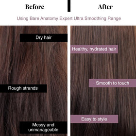 Bare Anatomy Ultra Smoothing Hair Mask in a bathroom setting