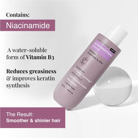 Bare Anatomy Ultra Smoothing Shampoo 100ml in bathroom setting