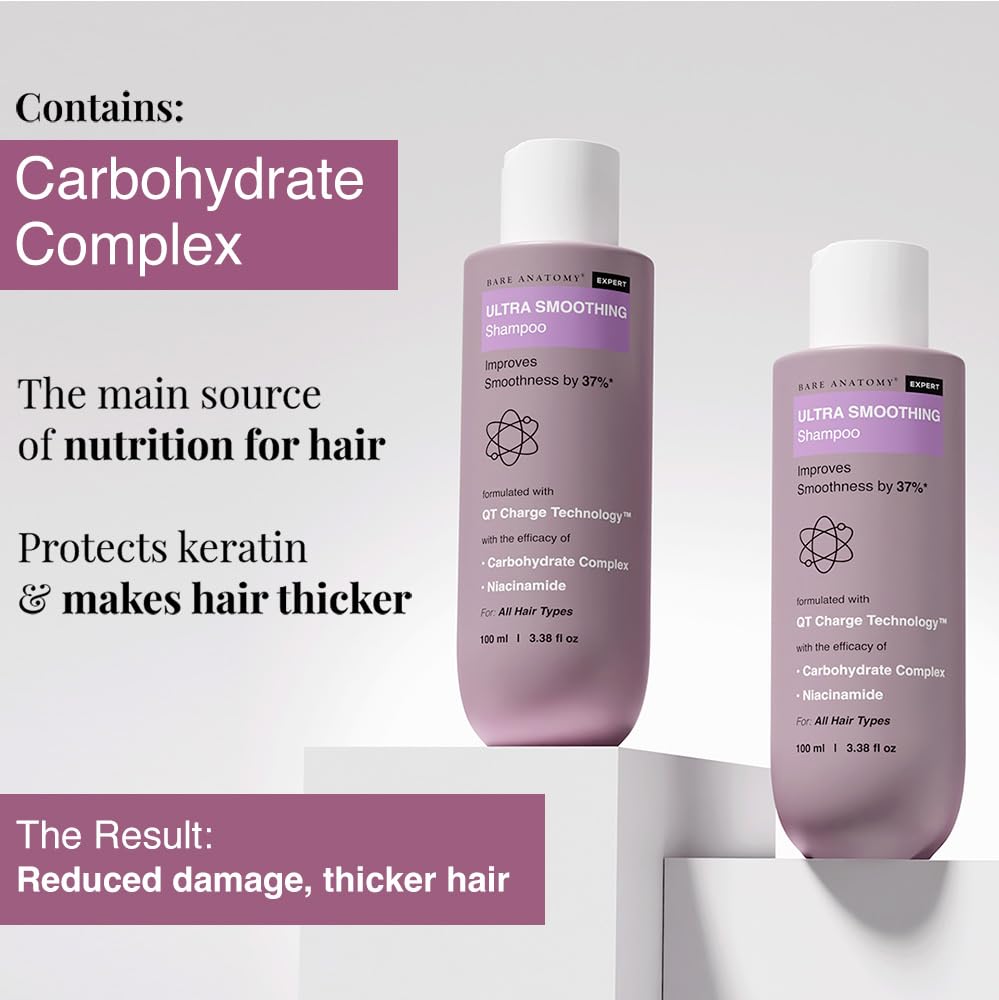 Bare Anatomy Ultra Smoothing Shampoo 100ml with ingredients list